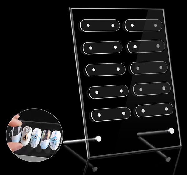 

nail art deck display panel works showcase acrylic transparent stereo magnet adsorption removable color card display board d2231191374