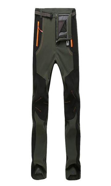 

men039s warm winter pants men fleece lining cargo pants mens waterproof trousers male stretch casual work trousers 20208623769, Black