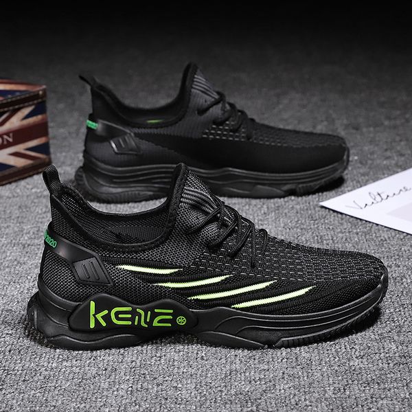 

comfortable trainers sports shoes gray green black orange jogging size 39-44 ing, White;red