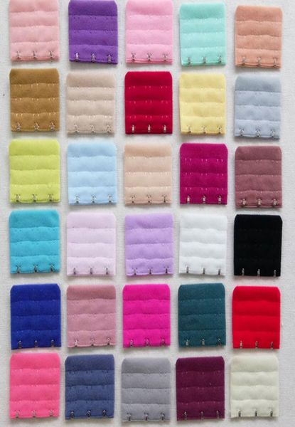 

women brassiere rows 3 hooks bra extenders back buckle clasp strap sewing notion tools intimates accessories9932618, Black;white