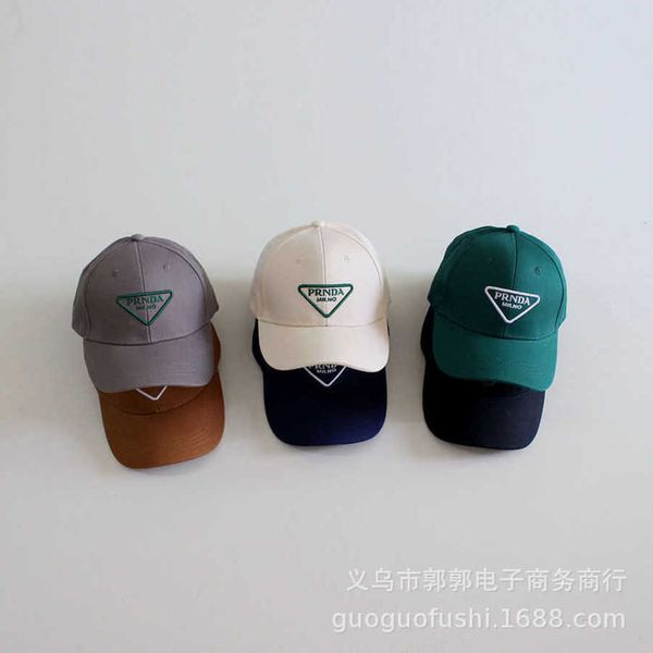 

r luxury hat south korea's same simple letter cap for children baseball boys and girls, Blue;gray