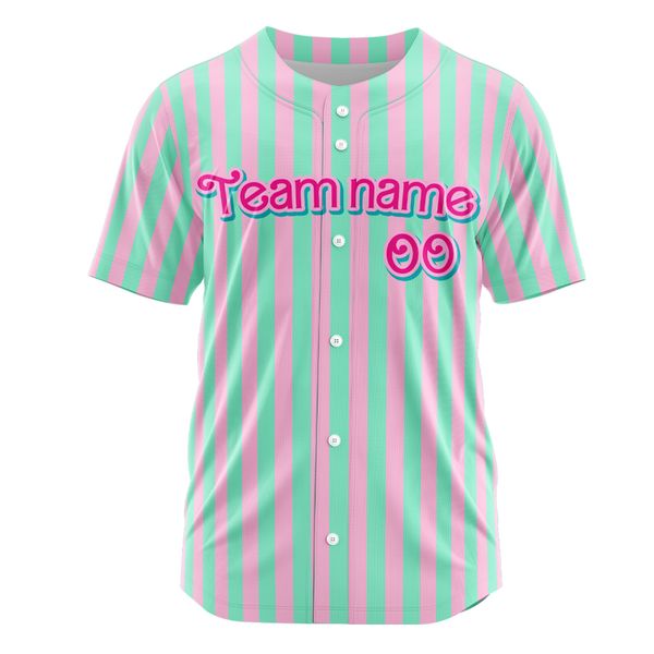 

women's customized barbie cool baseball jersey shirt size s-6xl men kids, Blue;black