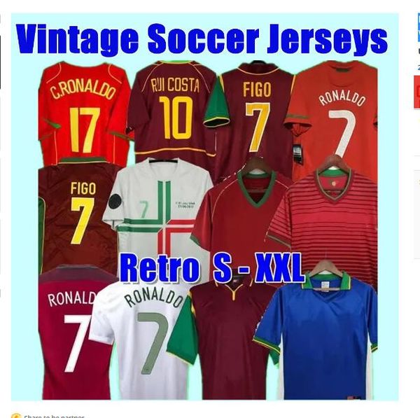 

ronaldo retro soccer jerseys pepe 1998 1999 2010 2012 2002 2004 rui costa figo nani classic football shirts portuguese vintage carvalho cami, Black;yellow