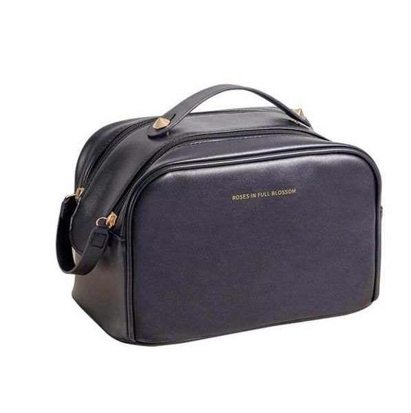 

women cosmetic bag leather waterproof travel makeup bags clear zipper toiletry organizer washing beauty storage pouch