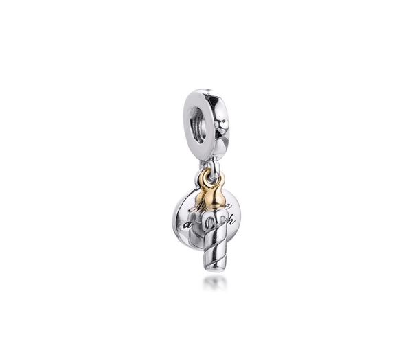 

birthday candle dangle charm 925 sterling silver pendant sparkling beads fits for bracelets jewelry making 2021 new3942879, Black