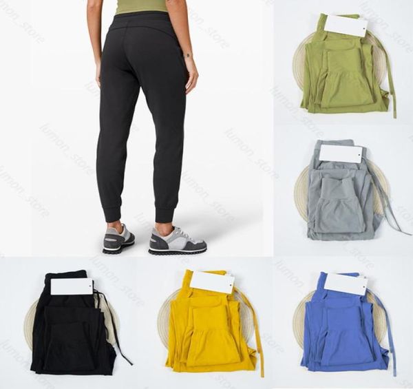 

ready to yoga clothes womens pants high1 quality jogger pants sports and leisure trousers drawstring stretch waist capris training8299114, Black;white