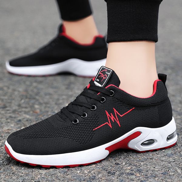 

2023 fashion running shoes breathable sneakers sports mens black white red trainers jogging outdoor