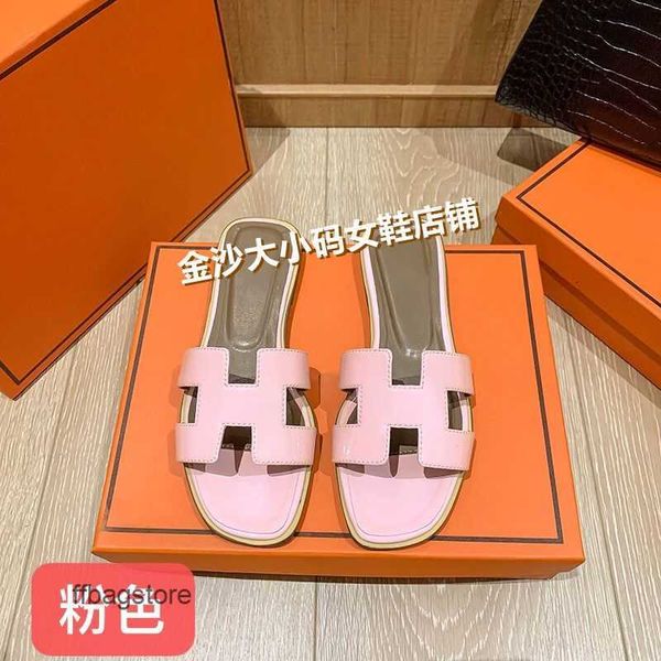 

slipper patent slippers summer h flip h family women's women versatile designer leather sandal flops oran travel wear flat bottomed bea