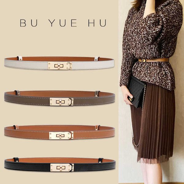 

designer h family kelly belt women's genuine leather versatile summer dress waist closure decoration kelly suit pants belt qg04, Black;green