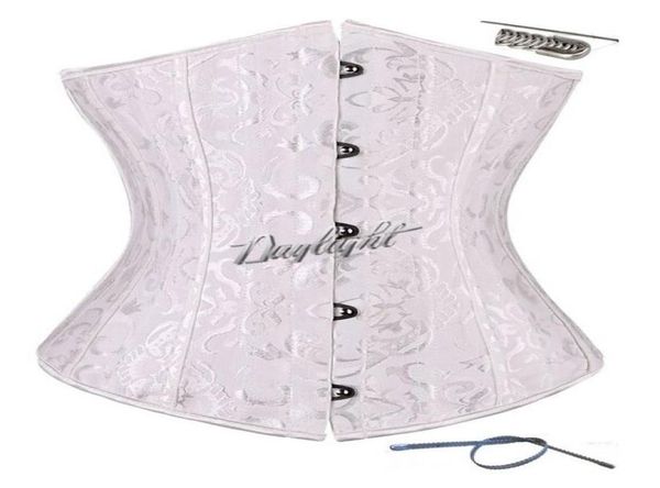 

24 spiral steel boned corset waist trainer waist training corsets underbust bustier waist cincher shapewear blackwhite xs6xl5376347, Black;white
