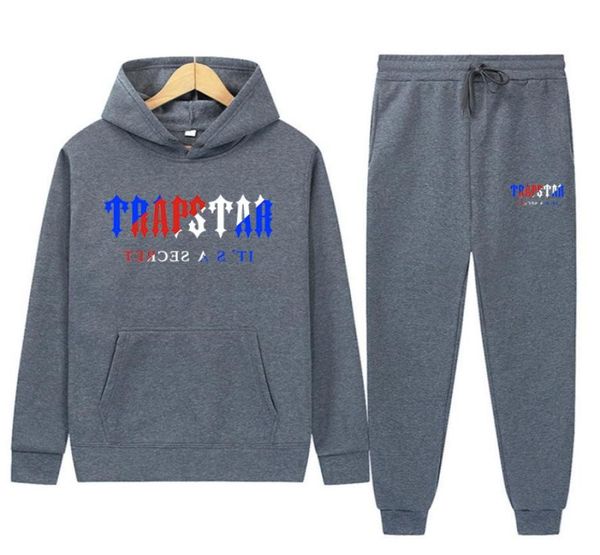 

men039s tracksuits brand printed sportswear men warm two pieces set loose hoodie sweatshirt pants jogging7992145, Gray
