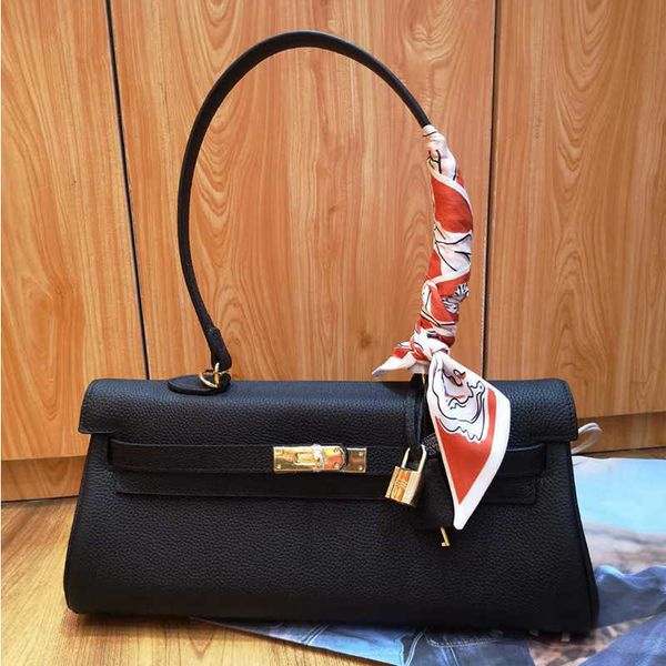 

handbag designer bags h ermess kelyss bags genuine leather 5a horizontal high cosmetic shoulder underarm soft cowhide