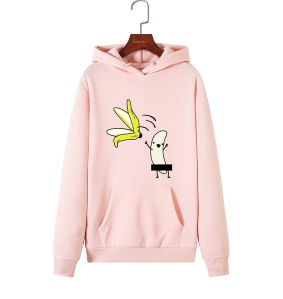 

singrain funny vegan banana hoodies winter pocket cartoon fruits hooded sweatshirt long sleeves autumn oversized print polerones y6772964, Black