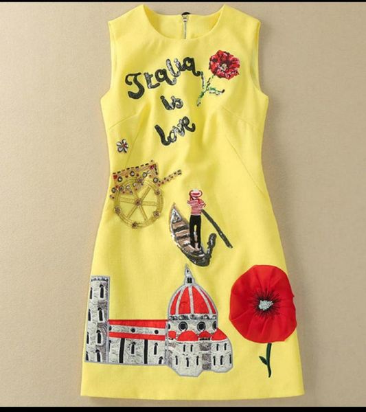 

710 2020 brand same style dress sleeveless beads sequins crew neck womens clothes flora print pink blue luxury fashion dress sh4323362, Black