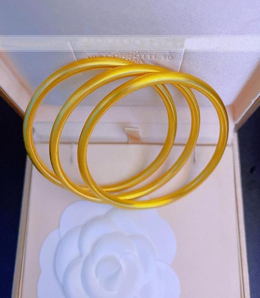 

jewelry smooth bangles bracelets 4mm titanium steel glossy round 14k gold plated bangle bracelets for women and teen1945893, Black