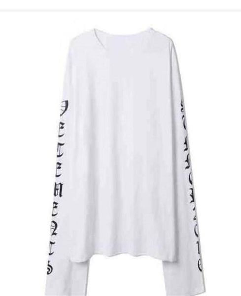 

women039s newvetements spring and autumn sweater loose couple wear harajuku style long sleeve tshirt32902931654017, White