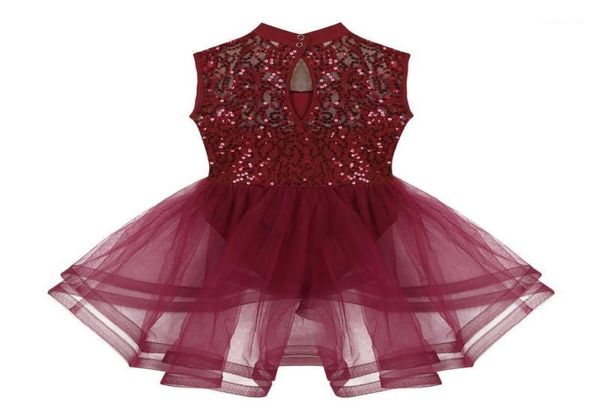 

kids shiny sequins mesh tutu ballet figure skating dress teen girls gymnastics leotard performance competition dance costumes13445187, Black;red