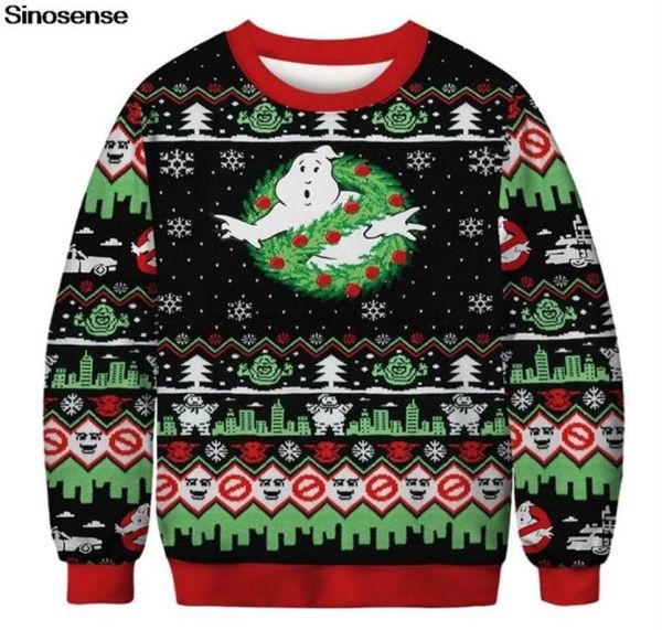 

new funny ugly christmas sweater men women 3d novelty holiday xmas pullover sweatshirt plus size sweaters jumpers s3xl 201018524100, White;black