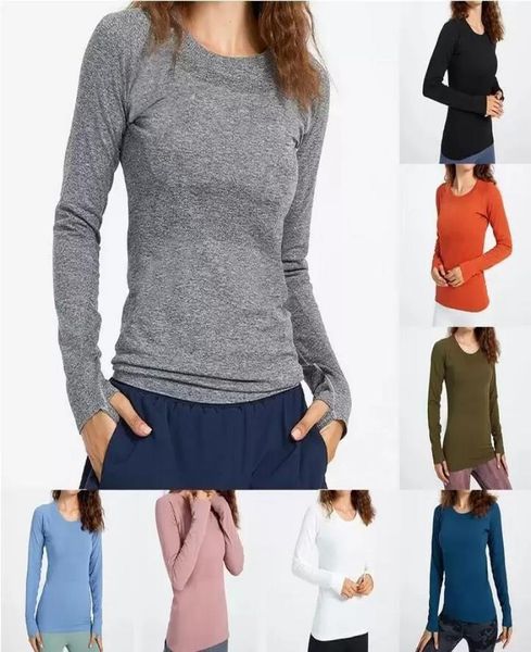 

12 yoga womens wear swiftly tech ladies sports t shirts long sleeve outfit t-shirts moisture wicking knit high elastic fitness workout 58885