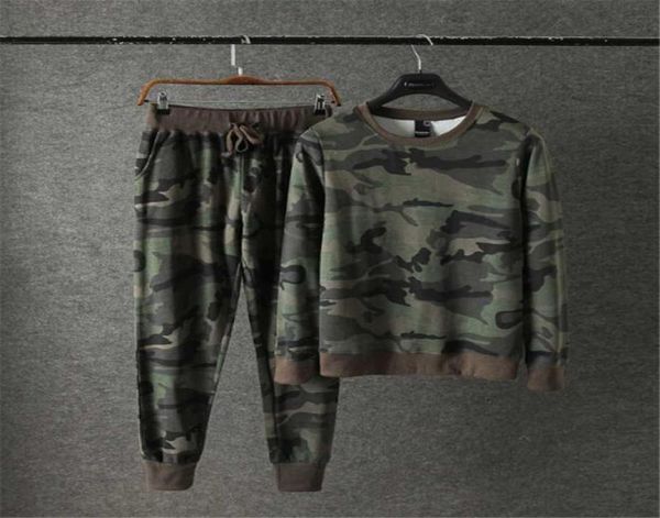 

men039s camouflage hoodies and sweatpants casual sportswear suit mens sporting tracksuit set1113903, Gray