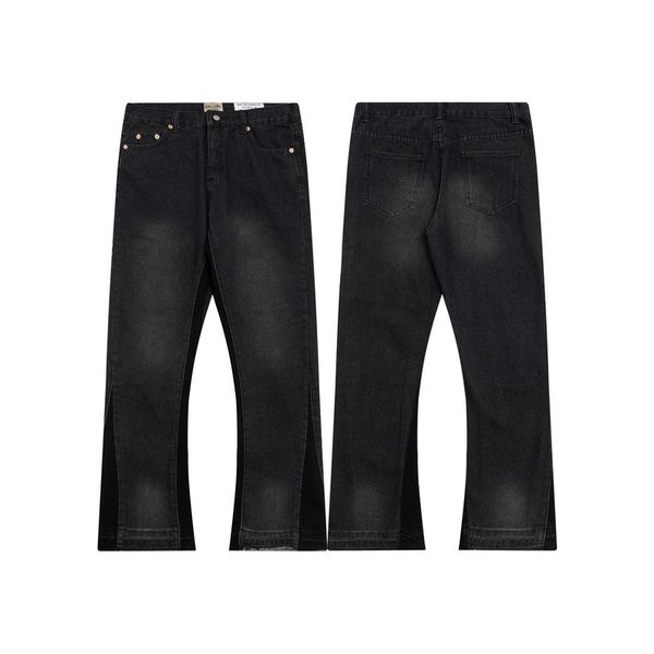 23SS Top Craft Mens Jeans Designer Retro Fashion High Street Broken Holes Джинсы масляная краска брызговые брюки 31