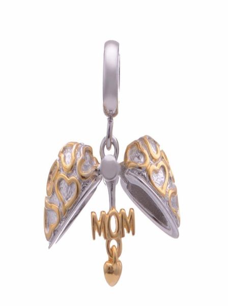 

fits p original charms bracelet 925 sterling silver bead heart with mom dangle charm women diy jewelry making9697594