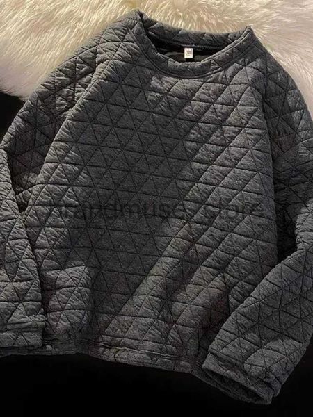 

womens hoodies sweatshirts nicemix womens diamond lattice sweatshirt thickened pressed cotton autumn shirt korean fashion personality caples, Black