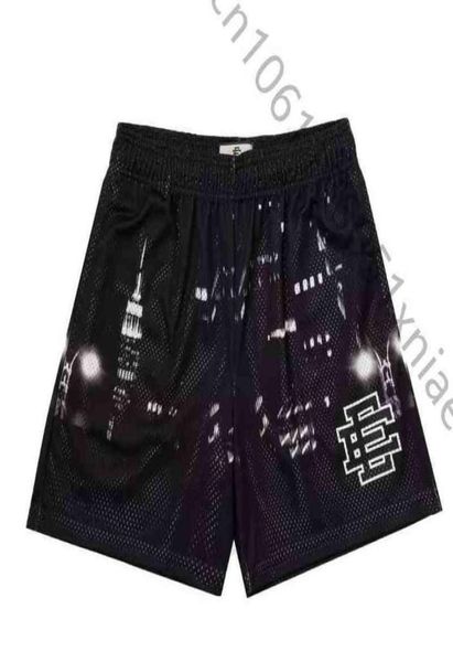 

nyc skyline black ee shorts basketball workout gym running mesh men woman fashion streetwear beach pants5626362, White;black