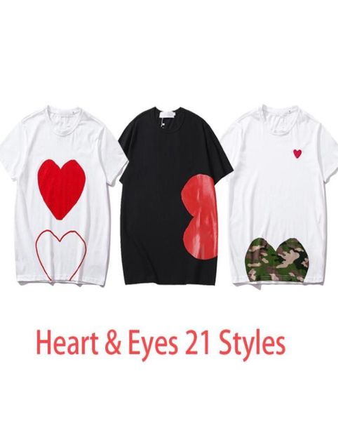 

women fashion tees summer tshirts womens with heart eyes printing men t shirts female boys girls pullover short sleeve31251405391868, White