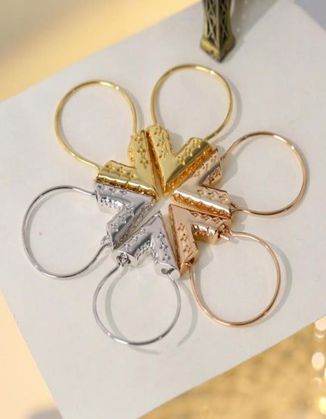 

2022 new fashion 18k gold glamour hoop v earring classic luxury designer stud earrings for women stainless steel jewelry1899410, Golden;silver