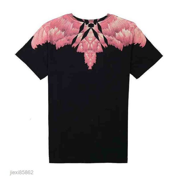 

short sleeves men's and women's loose couple t-shirt tide mb phantom water drop feather wings 19ss 9s1s1, White;black