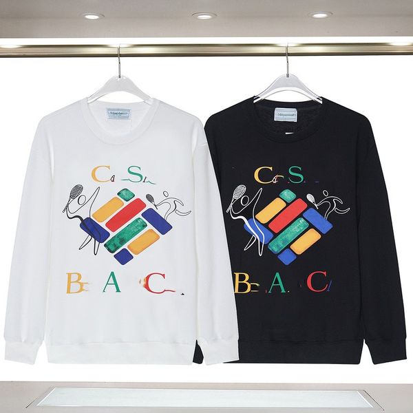 

2023 designer hoodie mens jumper print hoodies tennis club pattern printing breathable cotton fabric round neck sweater new seriessize m xxx, Black