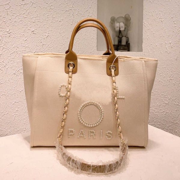 

luxury women's classic evening bags pearl beach handbag brand cc designers women tote bag large capacity female backpack small portable