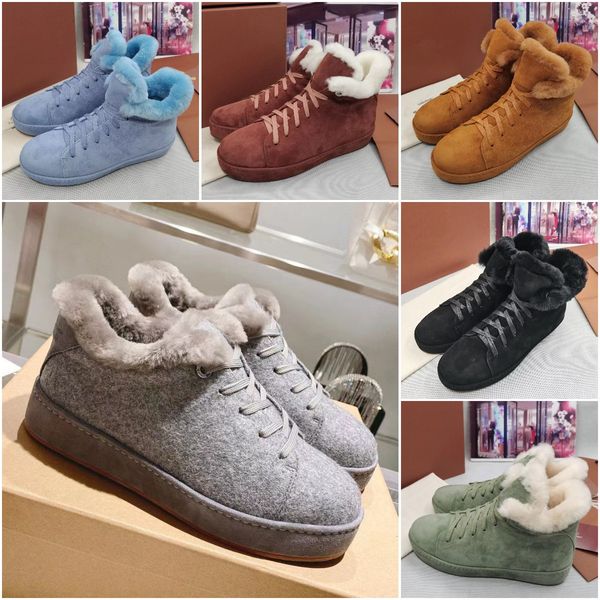 

luxury autumn winter winter nuages sneaker designer man women soft suede heel sneaker fashion sheepskin nutria high cylinder outdoors casual, Black
