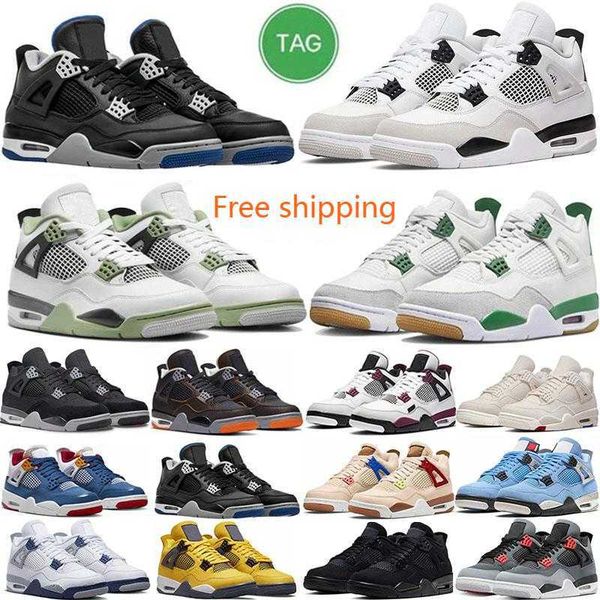 

jumpman 4 womens basketball shoes military black 4s cactus jack canvas fire red thunder white hyper royal mens trainers sports designer snea