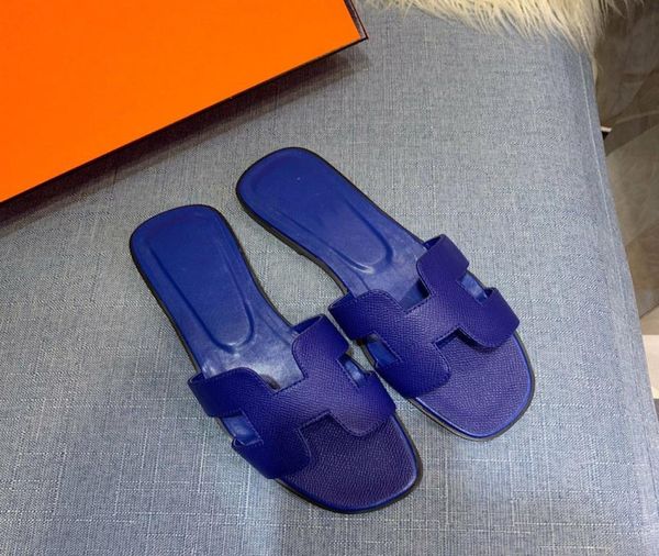 

classic woman slippers luxury summer beach cartoon big head slippers designer leather flat woman shoes el bath slippers large h1648322, Black