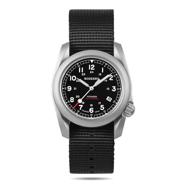 

wristwatches boderry mens automatic field watches brand tool clock 100m waterproof wristwatch military mechanical watch for men 230802, Slivery;brown