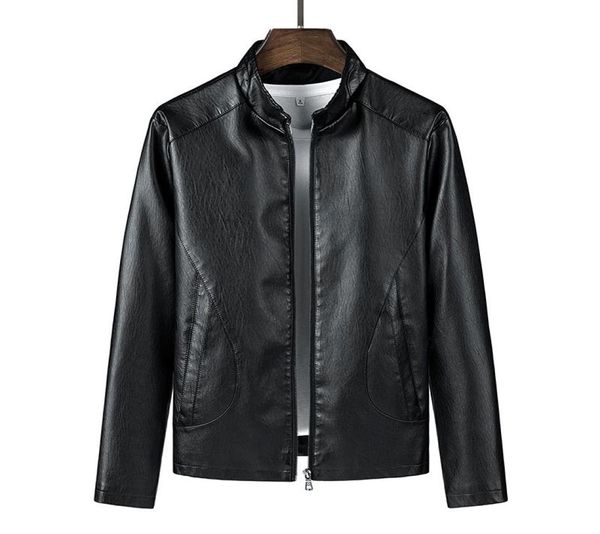 

men039s jackets brand men jacket nice spring fall soft leather for man clothing long sleeves coat korean style thin6260098, Black;brown