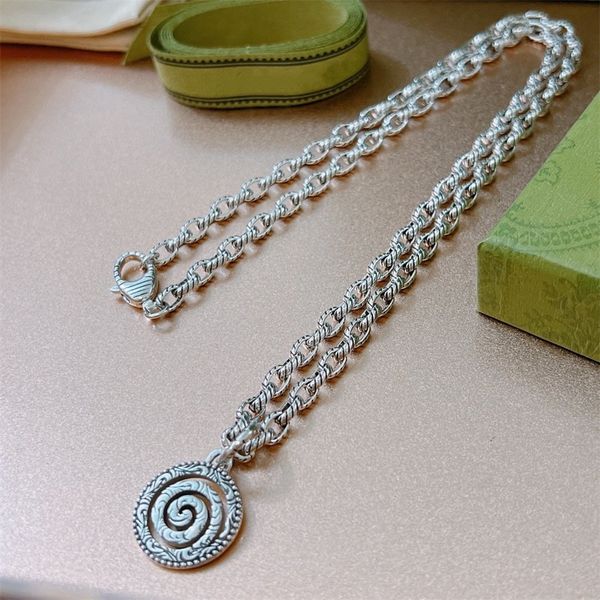 

necklace designer women's ggsity pendant vintage charm chain pendant necklace fashion brass jewelry 7cknaty, Silver