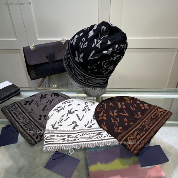 

designer beanie luxury knitted hat winter hats letter print knitted caps classic designer autumn winter style beanie hats men women wool out, Blue;gray