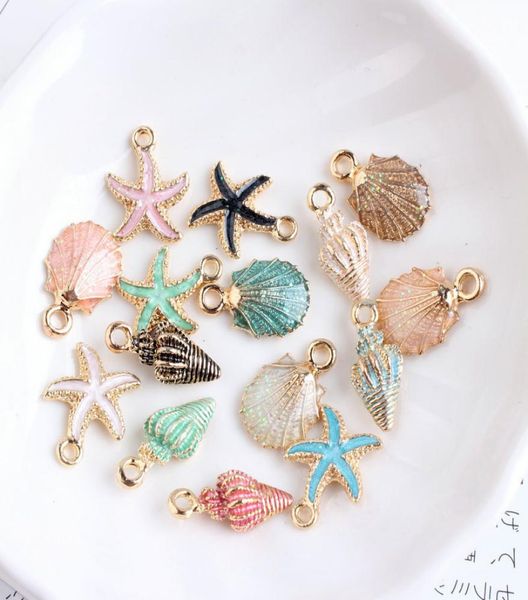 

nice conch sea shell charms ocean pendants for diy starfish anklet bracelet necklace handmade accessories craft5419017, Bronze;silver