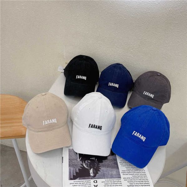 

r luxury baseball cap female harajuku letter farang lovers ins spring and autumn korean version sun protection sun hat male, Blue;gray