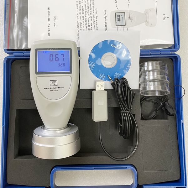 

handheld water activity meter wa-160a+usb data cable and software measures corn/bread/cake food water activity tester