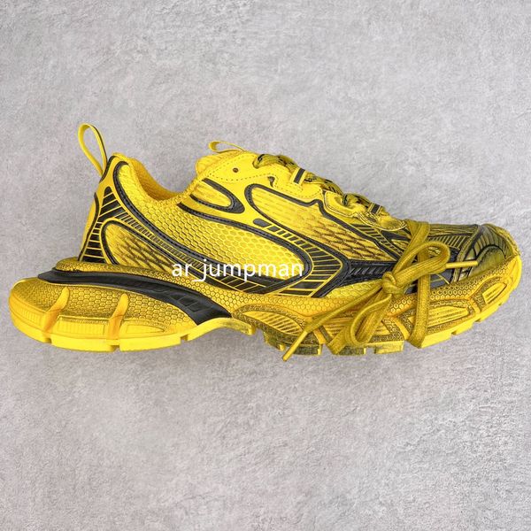 

3xl designer shoes plate-forme fabric platform casual sports sneakers tripler black white multicolor yellow red dark grey mens womens luxury