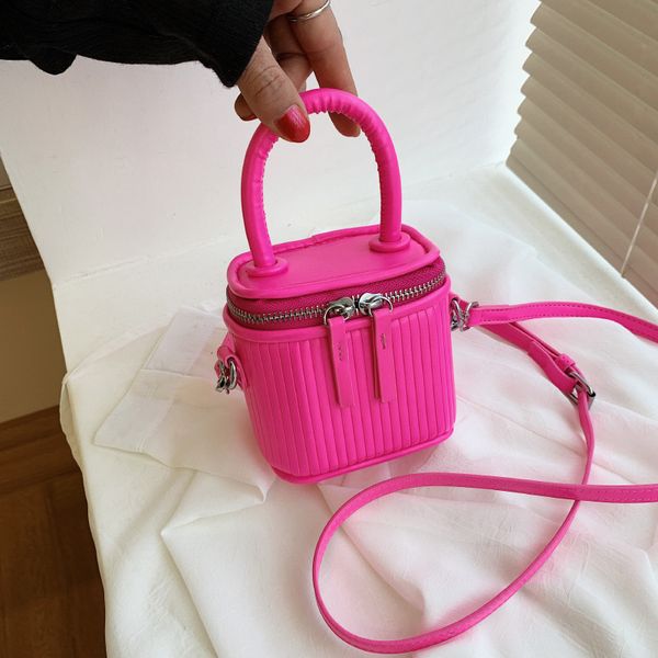 

evening bags luxury mini box pu leather crossbody bag with short handle for women cute phone shoulder handbag and purses pink green sac 2308