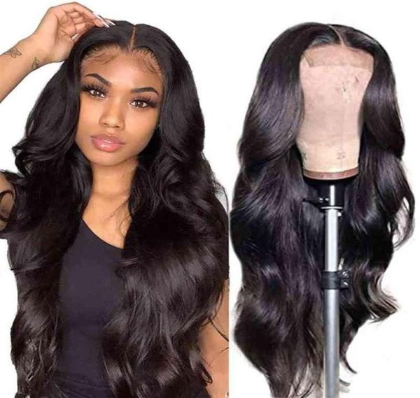 

13 4 13 6 front lace wig body wave hd lace wig for black women human hair wig19067811685, Golden;white