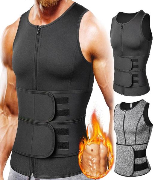 

men039s body shapers mens shaper waist trainer slimming vest workout tank shapewear sauna undershirts compression shirt ti3239424, Black;brown