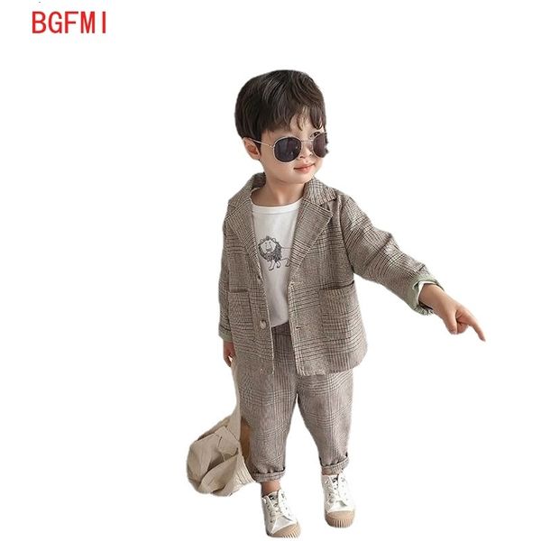 

clothing sets kid boys spring and autumn suit baby suit clothes 2023 children's casual pants 2 piece set formal wear 230803, White