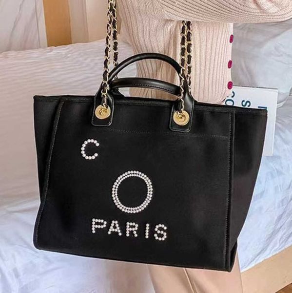 

luxury fashion women's beach bags pearl hand bag brand cc designers women tote evening handbag large capacity female backpacks small po