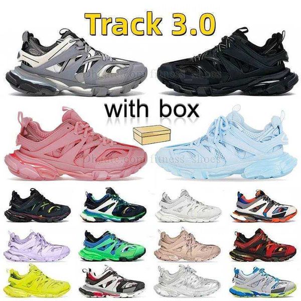 

2023 tech track 3 3.0 casual shoes designer mens women platform sneakers luxe vintage tracks runners tess.s. gomma leather light blue pink g, Black